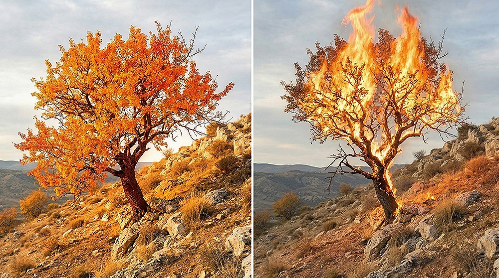 Moses and the burning bush