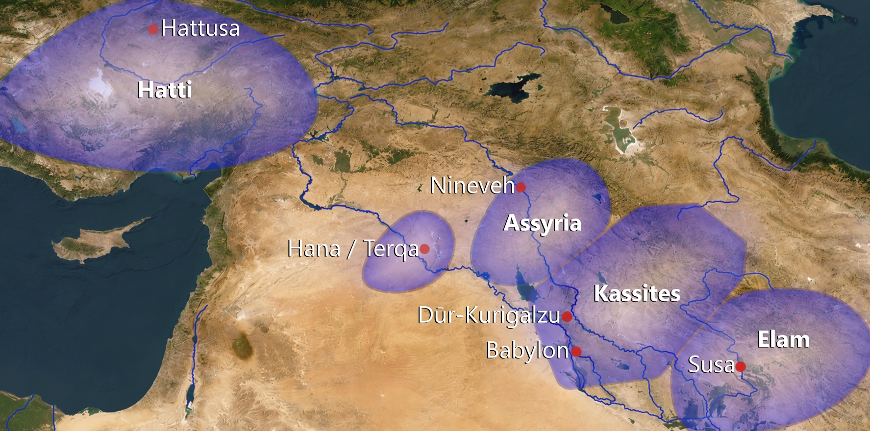 Hatti, Hana, and Babylon map